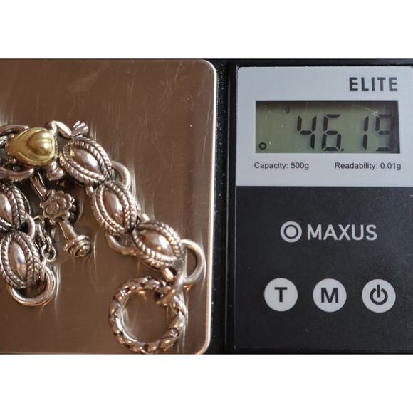 925 Silver Victorian Station Bracelet. SKU: TB4357SVJBT  Saint By Sarah Jane 925 & 18k Otis The Frog Blue Topaz Bracelet 46.19G/7.7in